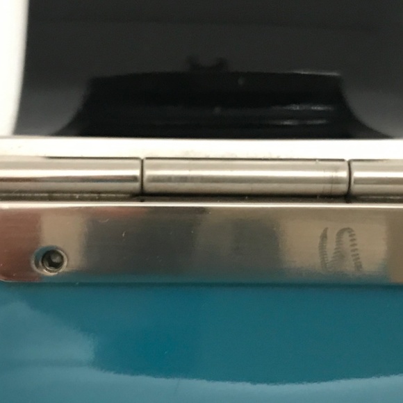 CHANEL Turquoise/Black Resin CC wide Cuff Bracelet - Picture 4 of 13